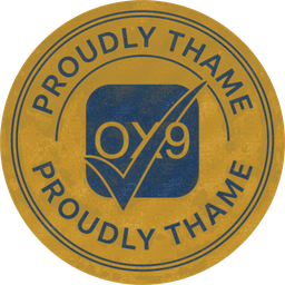 The gold Proudly Thame mark